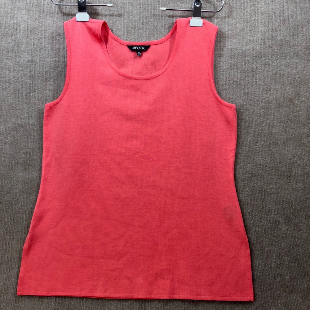 MISOOK Coral Pink Textured Knit Sleeveless Tank Top Women's Size M